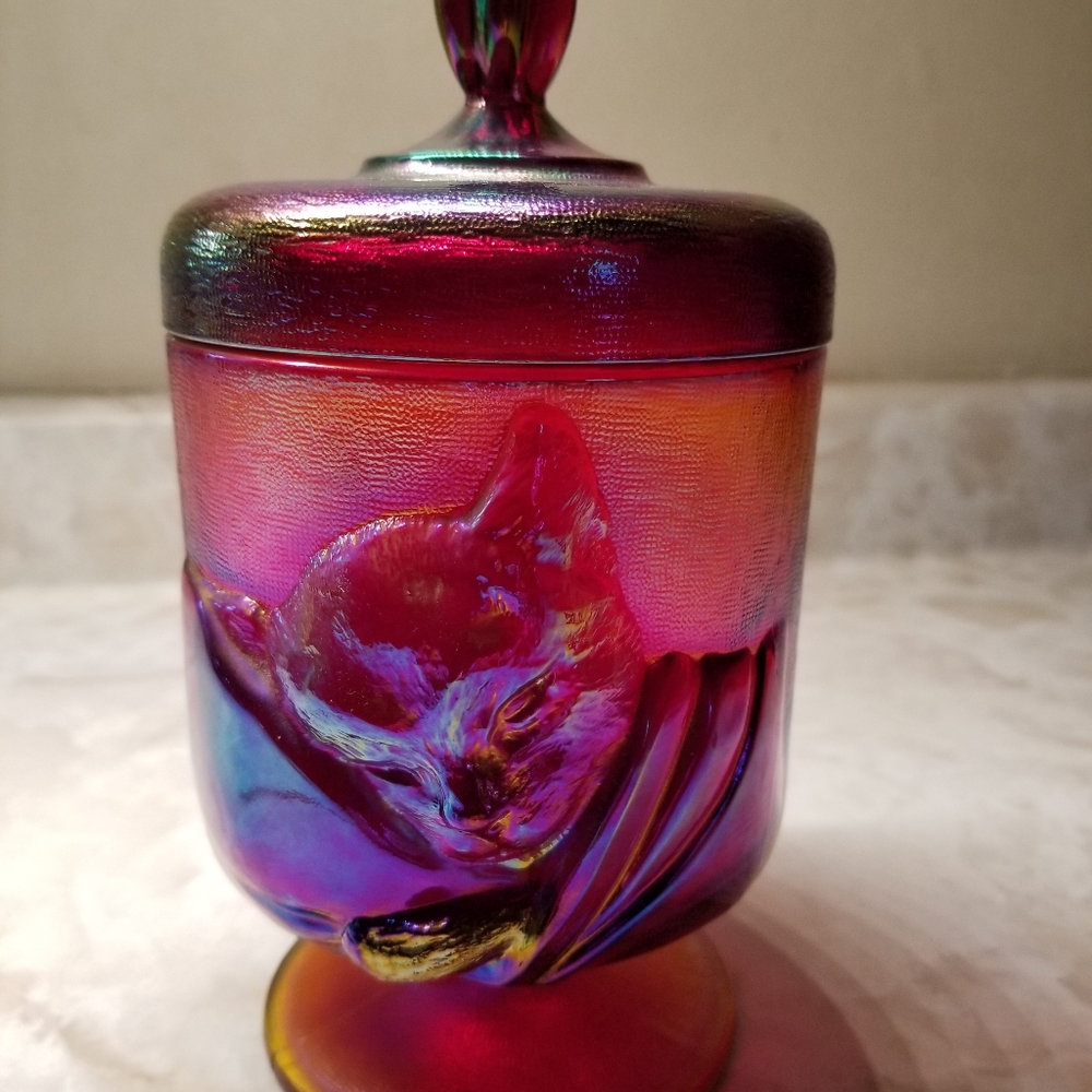 Fenton Carnival Glass Chessie Box